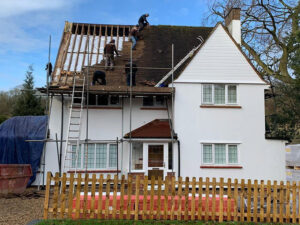 Replacing old roof in Surrey - Removing old roof