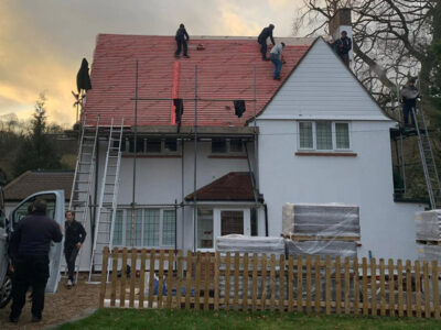 Replacing old roof in Surrey - Making good