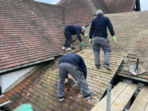 Removing old roofing for replacement London & Surrey